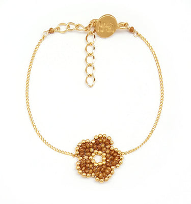 Pulsera 1 nomeolvides dorado.